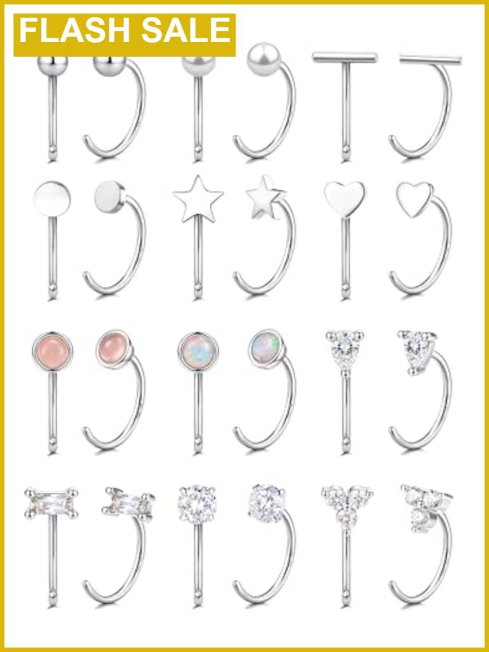 12 Pairs 14K Gold Plated Half Hoop Earrings Hypoallergenic Huggie Earrings